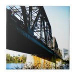 Vieille tuile du pont 01 en train carreaux en céramique