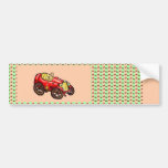 Vieille voiture rouge adhésif pour voiture