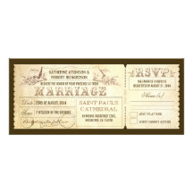 vieilles invitations vintages de mariage - billets