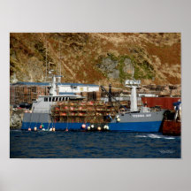 Viekoda Bay, Crab Boat in Dutch Harbour, Alaska Print