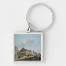 Vienna, the promenade, 1824 (oil on canvas) key chain