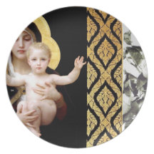 Vierge et l'enfant J2M Assiettes
