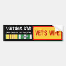 VIET VET WIFE STICKER BUMPER STICKER