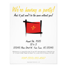 Vietnam Brush Flag Personalized Announcement