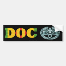 Vietnam DOC Combat Medical Badge Sticker Bumper Sticker