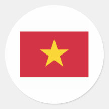 Vietnam FLAG International Round Sticker