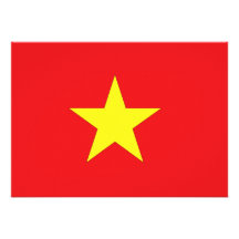 Vietnam Flag Personalized Invites