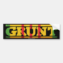 Vietnam Grunt Ribbon Bumper Sticker