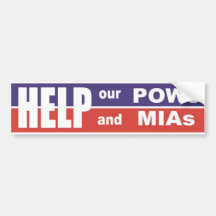 Vietnam Help our POWs and MIAs Bumper Sticker