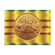 Vietnam service medal post card