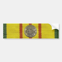 Vietnam service with medal bumper sticker