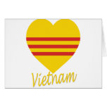 Vietnam (South) Flag Heart Card