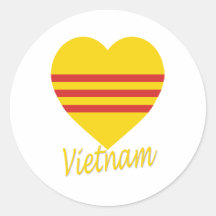 Vietnam (South) Flag Heart Sticker