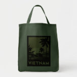 vietnam southeast asia art deco retro travel tote bag