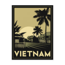 vietnam southeast asia art deco retro travel post cards