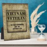 Vietnam Vet Gratitude Commemorative Personalized Photo Plaques
