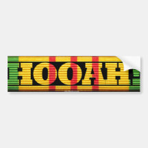 Vietnam Veteran HOOAH! Sticker Bumper Sticker