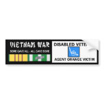 VIETNAM WAR - DISABLED VET - AGENT ORANGE VICTIM bumper stickers