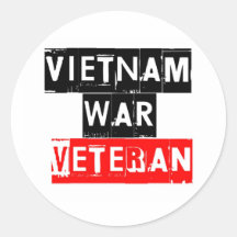 vietnam war veteran round sticker