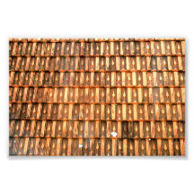 Vietnamese terracotta roof tiles photographic print