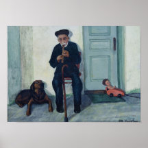 Vieux amis et une toile de cannelure posters