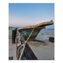Vieux attaché bateau photographes