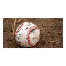 vieux base-ball cartes de vœux avec photo