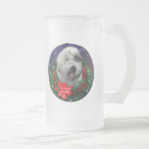 Vieux cadeaux anglais de Noël de chien de berger Tasses À Café