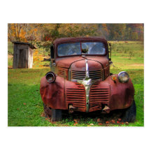 Vieux camion carte postale