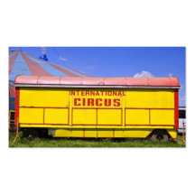 vieux chariot de cirque cartes de visite personnelles