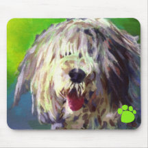 Vieux chien de berger anglais tapis de souris