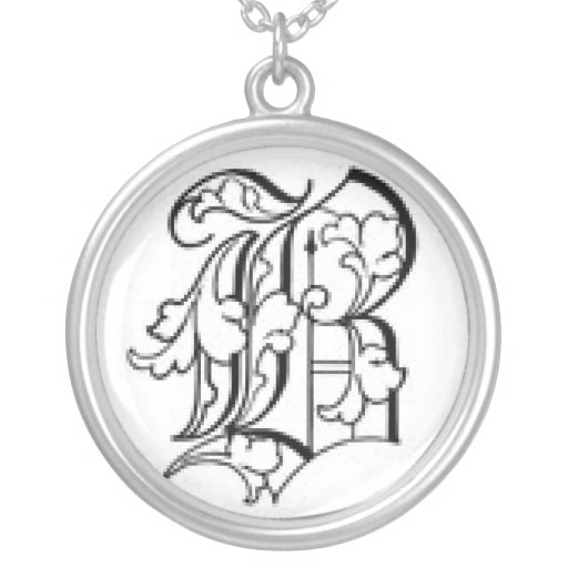 Vieux collier anglais de l'initiale B