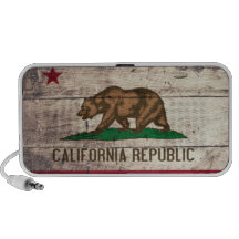 Vieux drapeau en bois de la Californie Haut-parleurs PC