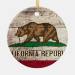 Vieux drapeau en bois de la Californie Décoration Pour Sapin De Noël