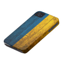 Vieux drapeau en bois de l'Ukraine Coque Case-Mate iPhone 4