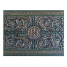 Vieux journal en cuir usiné cartes postales