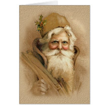 Vieux Monde Père Noël 2 Carte De Vœux