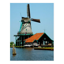 Vieux moulin à vent néerlandais carte postale