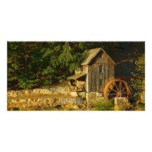 Vieux moulin de blé à moudre dans GA Photocarte