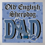 Vieux PAPA anglais de chien de berger Posters