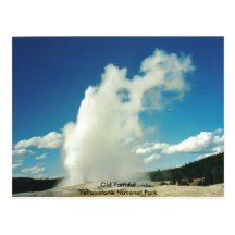 Vieux @ parc national fidèle de Yellowstone Cartes Postales