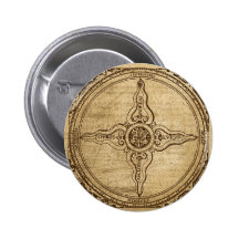 Vieux rose de boussole badges avec agrafe