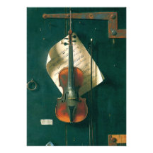 Vieux violon toujours de la vie, Harnett, cru vict Invitations