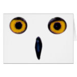 Vieux yeux sages de hibou carte de vœux