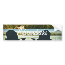 View from Adirondack Chairs in the Adirondacks, NY Bumper Sticker
