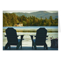 View from Adirondack Chairs in the Adirondacks, NY Greeting Cards