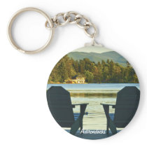 View from Adirondack Chairs in the Adirondacks, NY Keychain