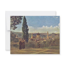 View From The Boboli Gardens In Florence / Italian Personalized Announcement