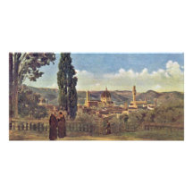 View From The Boboli Gardens In Florence / Italian Personalized Photo Card