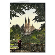 View from wall towards Mary's Church, Lubeck, Germ Card